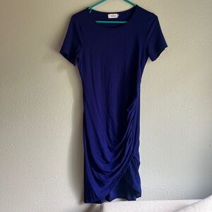 Royal blue maternity dress, small